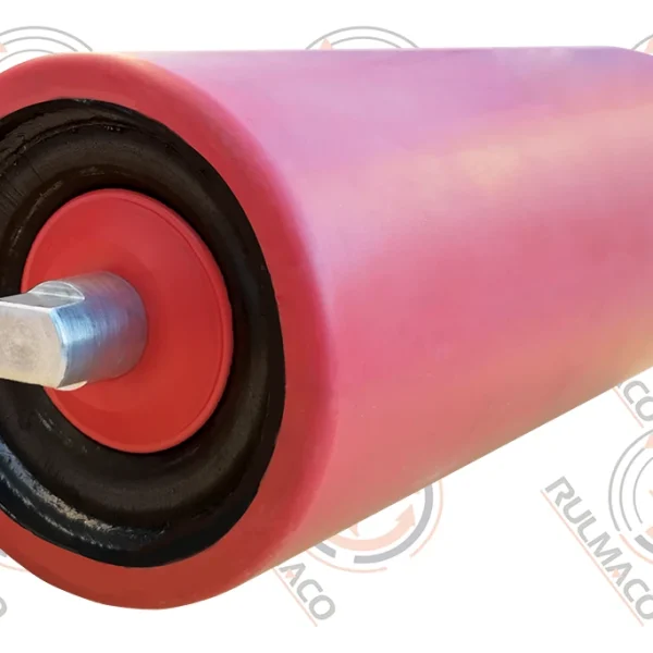 رولیک فلزی با روکش لاستیکی سایز 89×102×240×20 - رنگ روکش قرمز